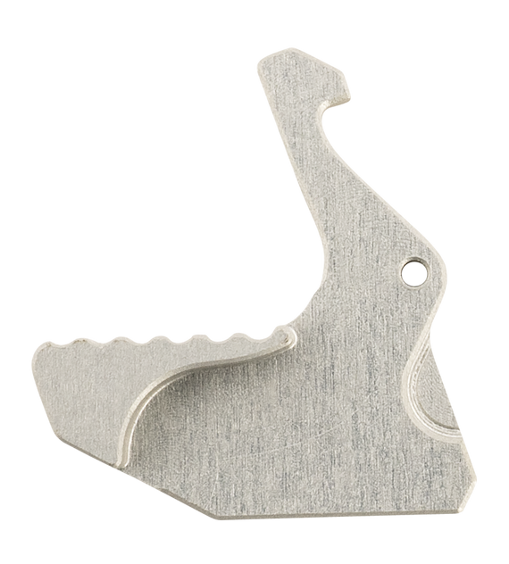 Rise Armament RA-212, Extended Charging Handle Latch, Silver Aluminum - 850043415046 