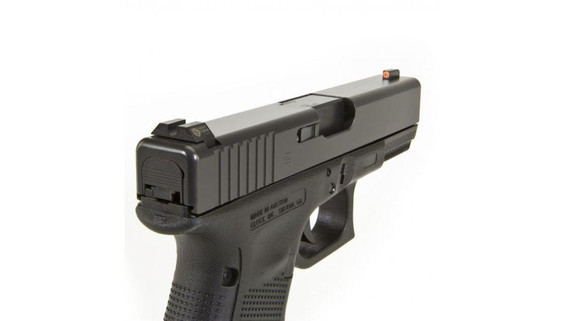 Night Fision Perfect Dot Off Student Gun Accur8 NS Set, Orange Front + Black Square Rear, Black Nitride - 810116032594 