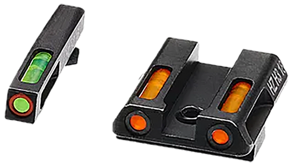 HiViz GLN621 LiteWave H3 Fiber-Optic Sight Set, Green Tritium/Orange Outline, Fits Glock 42, 43, 43X, 48, Black - 613485589924 