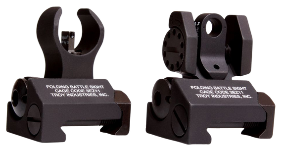 Troy Industries Micro BattleSight Set, HK Front & Round Rear, Black - 812699011744 
