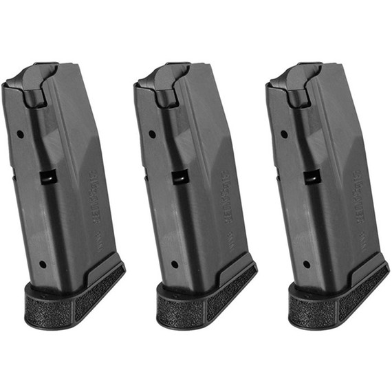 Sig Sauer P365 Magazine, 10 Rds, Finger Extension, Blued, Black - 430111649 