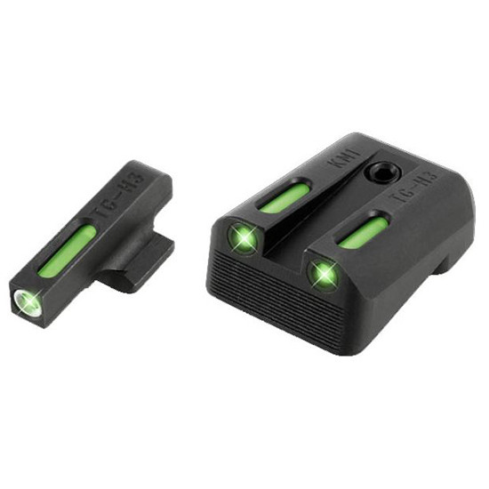 TruGlo TFX Kimber Set, Green Tritium & Fiber Optic, Black - 788130020005 