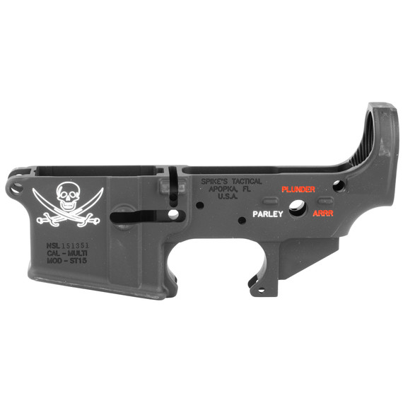Spike's Tactical Calico Jack, Receiver, Stripped Lower, Black Anodized - 815648021764 