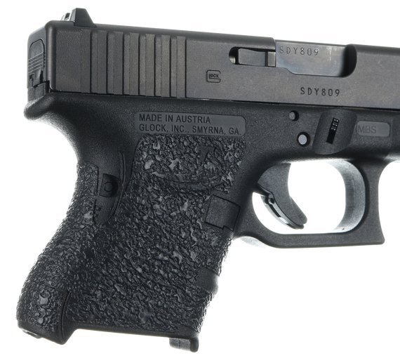 Talon 116R Adhesive Grip, Compatible w/Glock 26/27/28/33/39 Gen4, Black Textured Rubber - 812308026763 