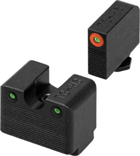 TruGlo Tritium Pro, Fits Glock 42/43/43X/48, Orange Ring, Black Nitride Finish, Black Nitride Fortress Finish - 888151038116 