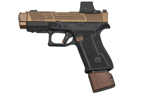 Taran Tactical Innovations Glock 43X, 9MM, Copperhead Finish, Romeo-X Optic, Radian Ramjet + Afterburner, includes magazine - 8255078 
