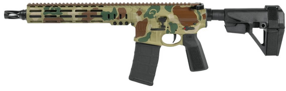 Sons of Liberty Gun Works MK1 CAR Pistol, 5.56 NATO, Jungle Frog Skin Cerakote, 11.5" Chrome-Lined Barrel 