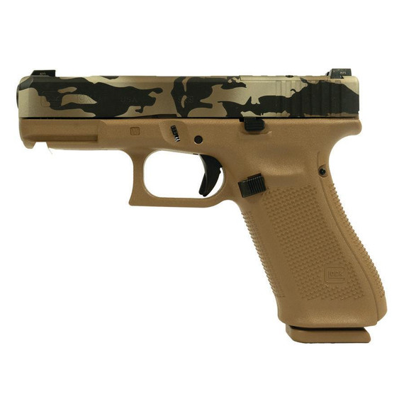 Glock 19X V-Series, 9MM, 4.02" Ported Barrel, 17 Rds, Camo Cerakote - 757106326687 