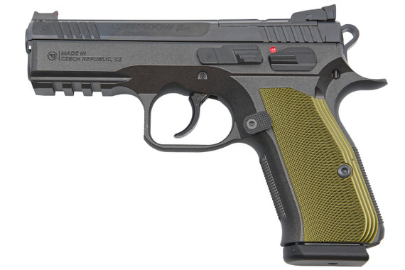 CZ Custom Shadow 2 Compact, Ghost Hammer, 9MM, 4.00" Barrel, 17 RDs, Green/Black - 2758539 