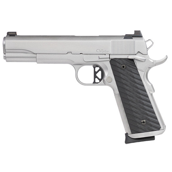 CZ DW Valor, .45 ACP, 5.00" Barrel, 8 Rds, Bead-Blasted Stainless Steel - 806703018249 