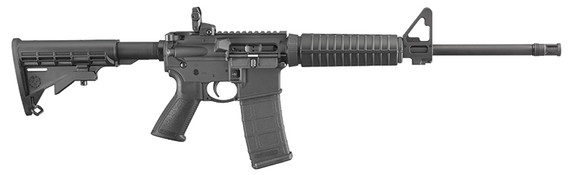 Ruger AR-556 Rifle 5.56 NATO / .223 Rem 16.1" Barrel, Black, includes 30-Round Magazine
 - 736676085002 