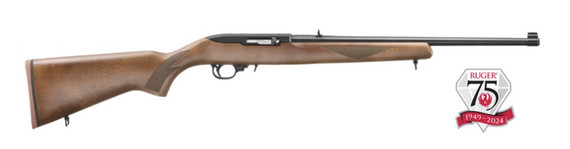 Ruger 10/22 Sporter, .22LR, 18.5" Barrel, 10 Rds, Walnut - 736676313754 