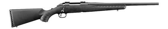 Ruger American Compact, 243 WIN, 18.00" Barrel, 4 Rds, Matte Black - 736676069088 