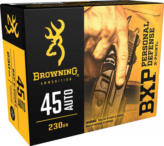 Browning BXP JHP, .45 ACP, 230 Grain, 200 Rds - 020892222557 