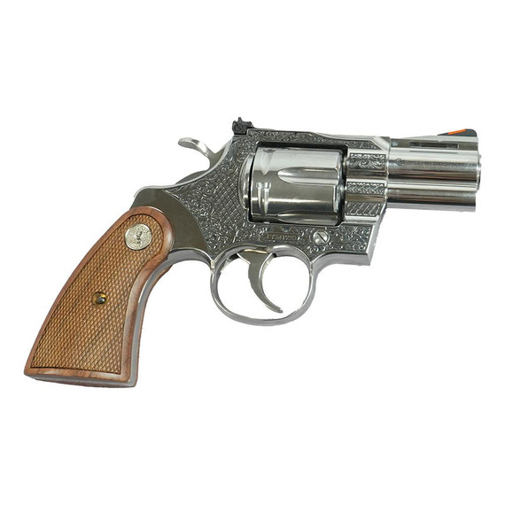 Colt Python, .357 Mag, 2.50" Barrel, 6 Rds, Historic Wood Medallion Grips - 757106323372 