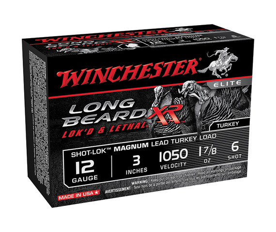 Winchester LongBeardXR 12Ga 3" 1-7/8oz LS #6, Shot-Lok Magnum Turkey - 020892022911 