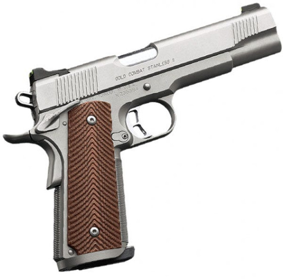 Kimber Gold Combat Stainless II, .45 ACP, 5.00" Barrel, 8 Rds, Satin Silver - 669278321851 