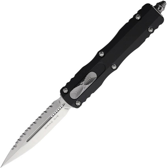 Microtech Dirac D/E, Auto, 3.00" D/E Blade, Black Aluminum Handle, Black - 841768156871 