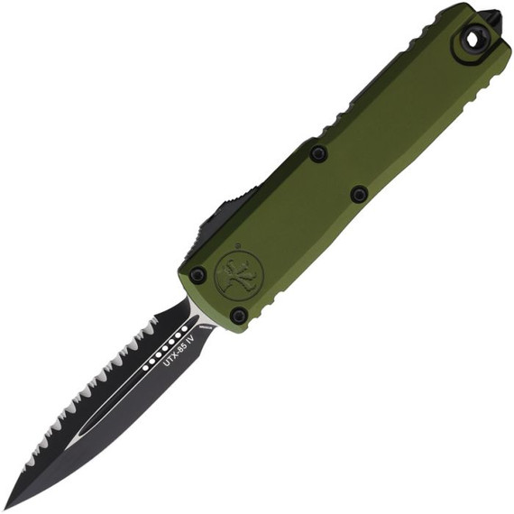 Microtech UTX-85 Gen IV, Auto, 3.00" D/E, M390MK, Aluminum Handle, OD Green - 841768184980 