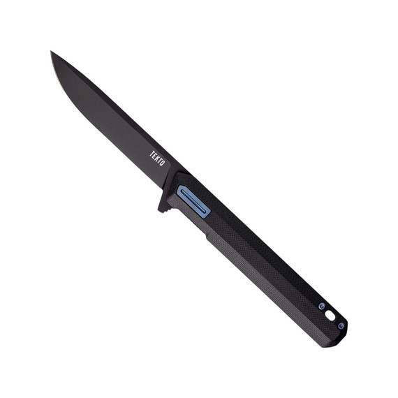 Tekto F2 Bravo, 3.10" Blade, D2 Steel, G10 Handle, Black/Blue - 850034486758 