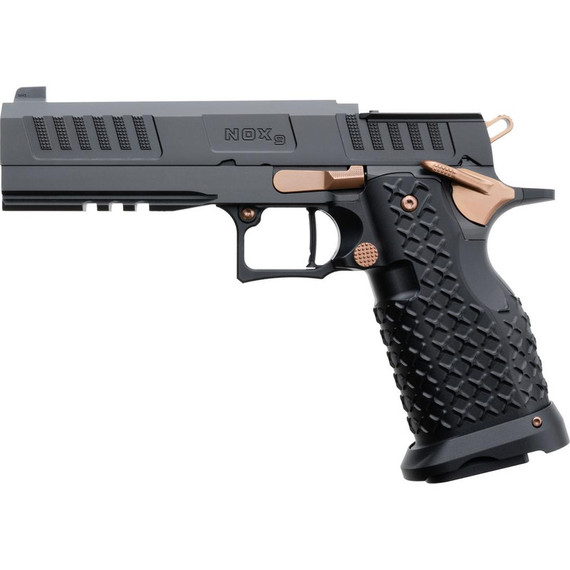 Jacob Grey Nox 9 Limited, 9mm, 5.00" Barrel, 17 RDs, Black DLC 