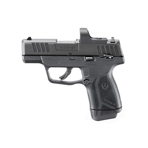 Ruger Max-9 w/ ReadyDot Sight, 9mm, 3.20" Barrel, 12 RDs, Integrated Red Dot, Black - 736676035236 