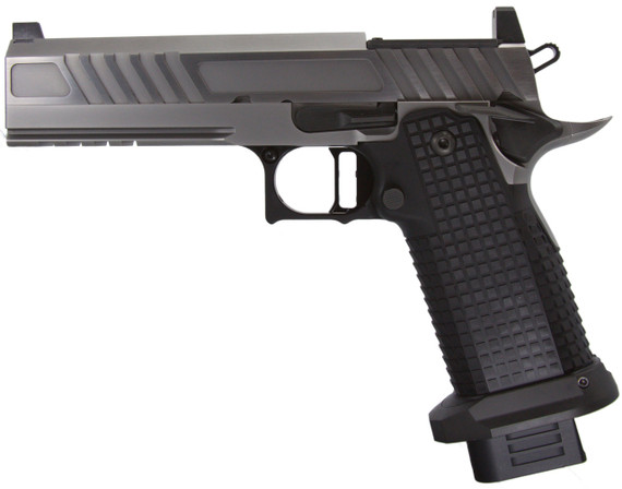 Race City Defense RC9 Government, 9mm, 5.00" Ported Barrel, 20 RDs, Optic Ready, Silver Polished 