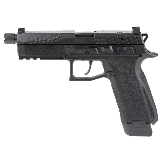 CZ P-09F Nocturne SR, 9mm, 5.30" Barrel, 21 RDs, Threaded Barrel, Black - CZ91671-VIRIDIAN 