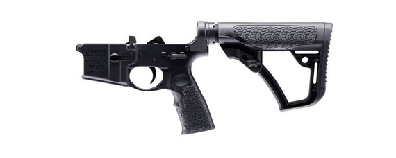 Daniel Defense DDM4 Complete Lower Receiver Group w/ Full Size Rifle Case, 5.56 NATO, 6-Pos Stock, Black 