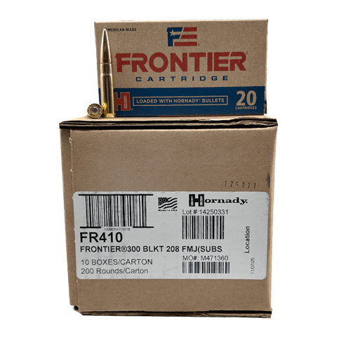 Frontier Cartridge Frontier 300BLK, 208gr Subsonic, 200 Rds, FMJ - 120925068272 