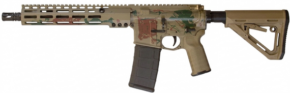 Sons of Liberty Gun Works Craighead OB1 SBR, 5.56 NATO, 11.50" Barrel, 30 RDs, Quick Selector, Camo - 657628673972 