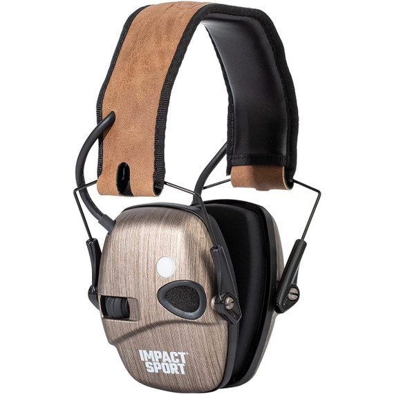 Howard Leight Impact Sport Bluetooth, Electronic Earmuff, Brushed Bronze / Brown Band Finish - 033552025436 