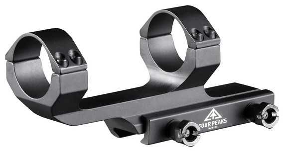 PATRIOT ORDNANCE FACTORY 4PEAKS Scope Mount, 30mm One-Piece Cantilever, Lightweight Aluminum, Black - 810065120151 