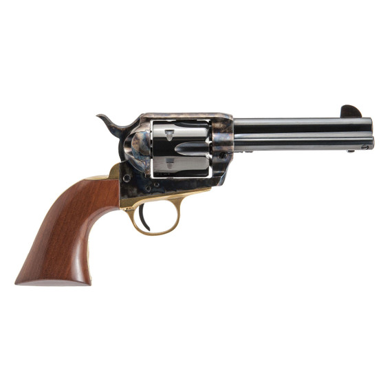 Cimarron Pistolero Dual Cylinder, 9MM Luger/.357 Magnum, 4.75" Barrel, 6 Rds, Case Hardened/Blue - 844234240517 