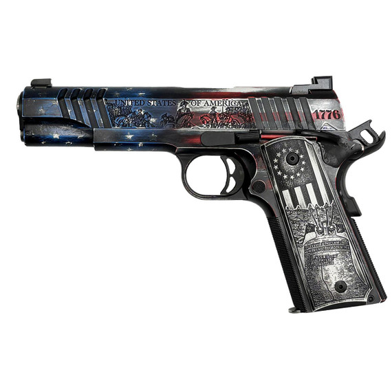 Kahr Arms Founding Fathers 1911, .45 AUTO, 5.00" Barrel, 7 Rds, Patriotic Engraved Finish - 602686423151 
