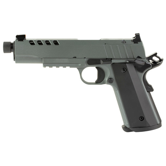 Tisas 1911 Night Stalker SF, 9MM, 5.00" Threaded Barrel, 9 RDs, Grey Cerakote - 711500175494 