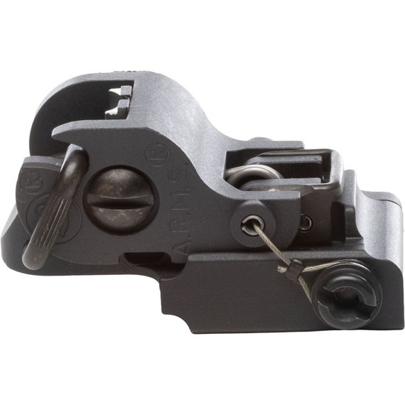 A.R.M.S. #40 Stand Alone Flip-Up Rear Sight, Spring-Loaded Folding Rear Sight, Black - 430117368 