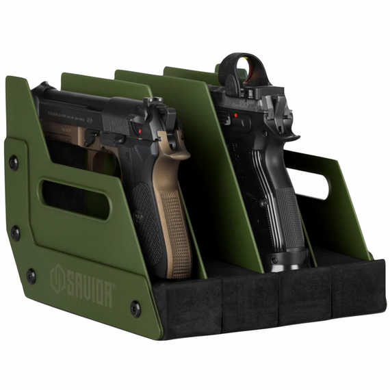 Savior Equipment RK-HAND-X8-OG, 8 Slot Pistol Rack, OD Green, Polymer, Steel - 812066035519 