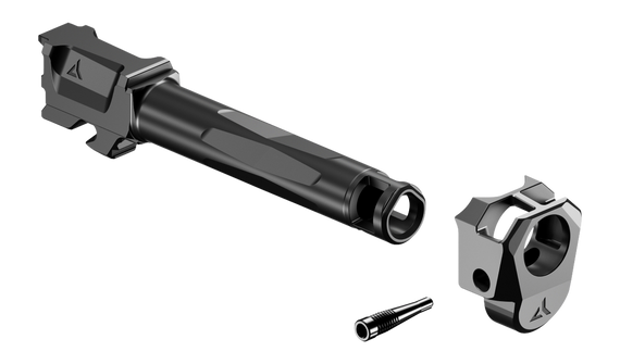 Radian Weapons AFTERBURNER + RAMJET, 9MM Match Barrel & Micro Compensator Combo for Glock 19/45 Gen 6, Black - 810098421652 
