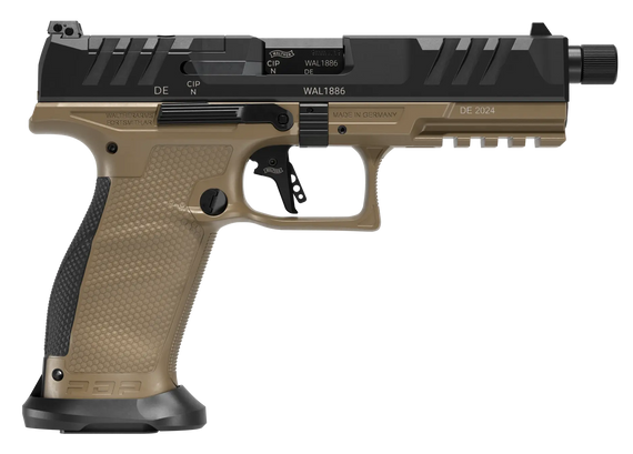Walther Arms PDP 9mm Full Pro SD, 9mm, 5.10" Threaded Barrel, 10 RDs, Flat Dark Earth - 723364230608 