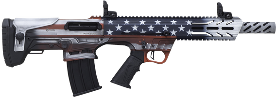 Citadel Pup Scout, 12 Gauge, 18.50" Barrel, 5 RDs, USA Flag / American Flag Finish - 682146898187 
