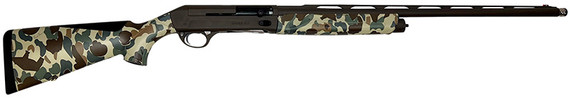 SauerSL5 Waterfowl, 12 Gauge, 28.00" Barrel, 4 RDs, Brown Cerakote/Fred Bear Old School Camo - 810496023922 