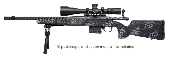 Horizon Firearms Vandal Dark 2, .22 Creedmoor, 18.00" Threaded Barrel, Black Fluted - 850044680634 