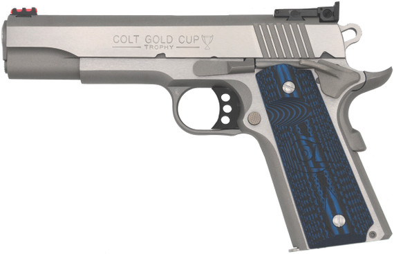 Colt Gold Cup Trophy, .45 ACP, 5.00" Barrel, 8 RDs, Silver - 151550008791 