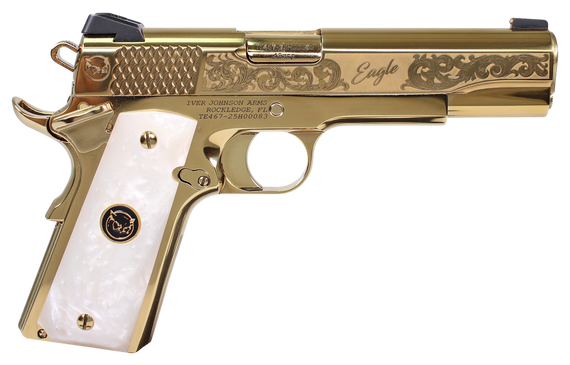 Iver Johnson Arms Noble Eagle WP G2, .45 ACP, 5.00" Barrel, 8 RDs, Polished Gold PVD - 796167793106 