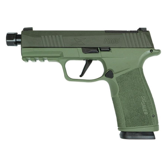 Sig Sauer P365 X-Macro, 9mm, 3.70" Threaded Barrel, 17 RDs, Two Tone Green - 757106326656 