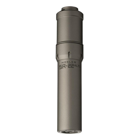 Nosler SR-22 ALTi, Direct Thread Suppressor, 1/2x28, Grey - 054041906029 