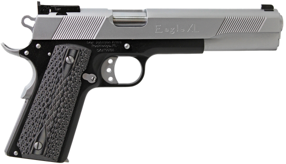 Iver Johnson Arms Eagle Deluxe, 10mm, 6.00" Barrel, 8 RDs, Hard Chrome/Matte Black - 796167791546 