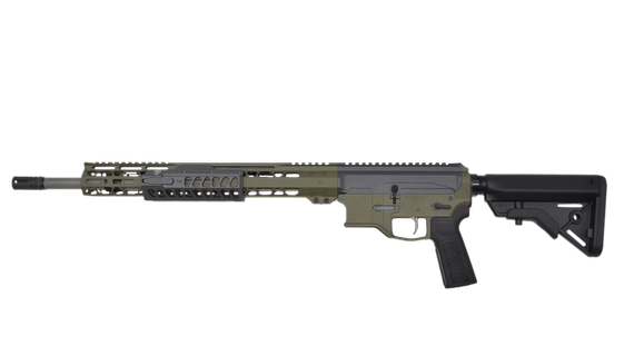 Bilson Arms BA15FC, 6MM ARC, 18.00" Threaded Barrel, 20 RDs, Sniper Green/Gray Cerakote - 850043186472 