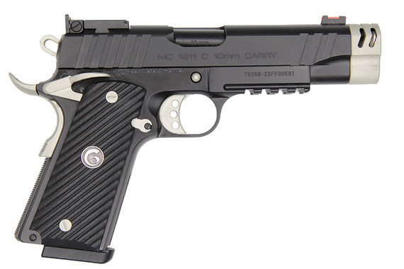European American Armory MC1911C Carry, 10MM, 4.40" Compensated Barrel, 9 RDs, Black/Silver - 741566905926 